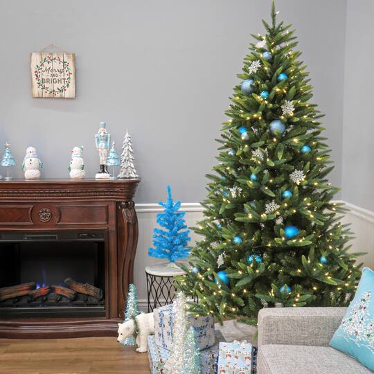 7.5ft. Pre-Lit Spada Pine Artificial Christmas Tree, Clear LED Lights
